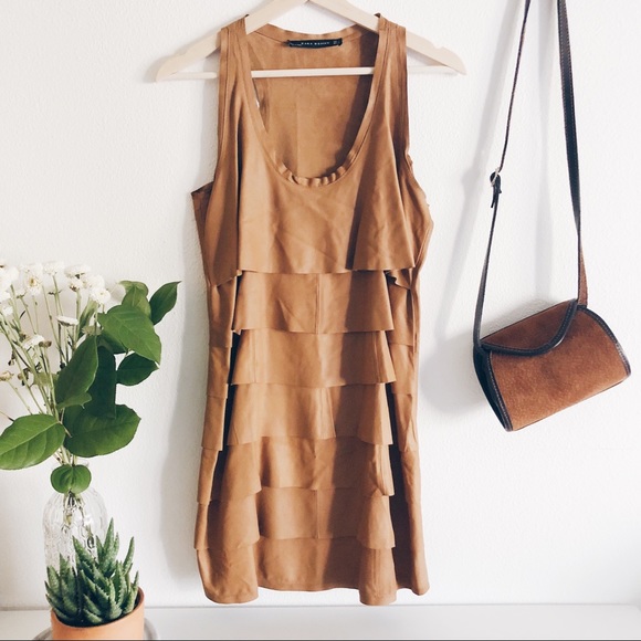 ZARA soft leather dress - Picture 1 of 8